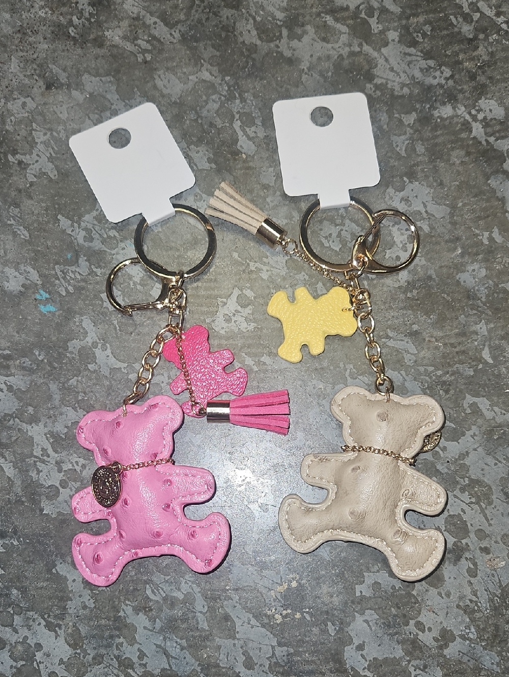 Bear PU Leather Keychains Nwt